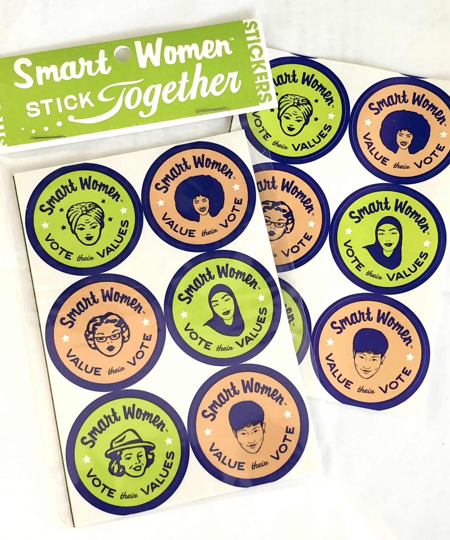 'Smart Women Vote Their Values/Value Their Vote' Stickers
